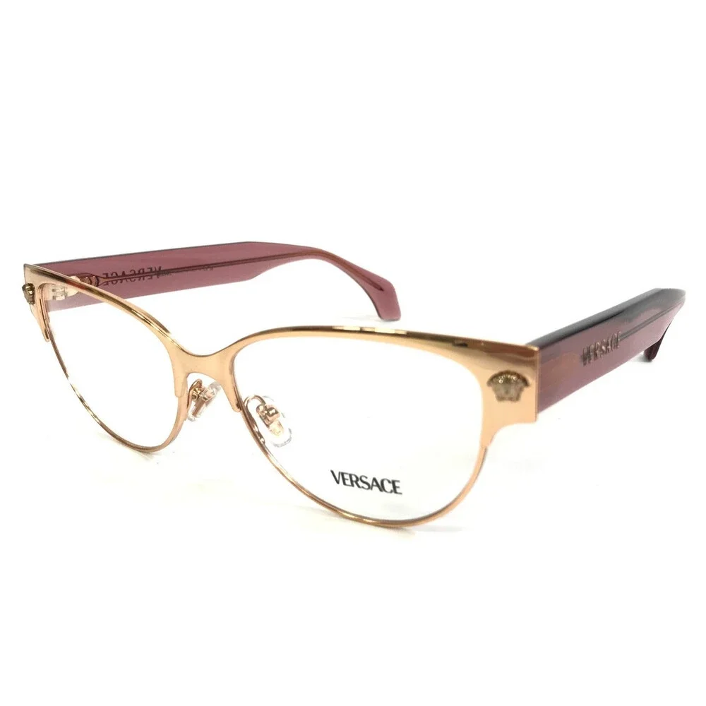 Versace Eyeglasses Frames MOD.1318 1412 Light Gold/Rose Gold Pink 53-15-140